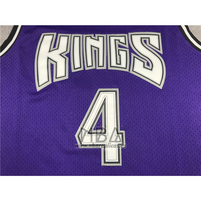 Camiseta Sacramento Kings Chris Webber NO 4 Mitchell & Ness 1998-99 Negro